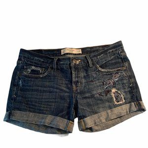Abercrombie & Fitch Embroidered Denim Shorts